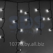 Гирлянда Айсикл (бахрома) светодиодный, 4,8 х 0,6 м, черный провод, 220В, диоды белые, NEON-NIGHT фото