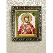 Рисунок на ткани для вышивания бисером “Святой Благоверный князь Владислав Сербский“ VIA5079 фотография