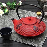 Чайник с ситом “КИТАЙСКАЯ МУДРОСТЬ“ красный 800мл фотография