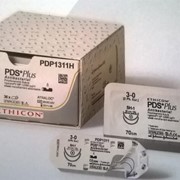 Материал шовный ПДС ПЛЮС 1, 90 см, фиолетовый ,Код PDP9234H , игла Кол.массив. 40 мм, 1/2 ;упаковка 36 , фирма Ethicon фотография