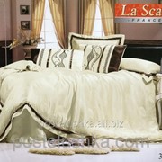 Комплект постельного белья шелковый жаккард La scala 3D-083 фото