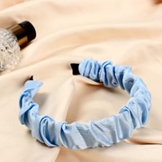 Ободок для волос 'Ралина' классика, 3 см, голубой фото