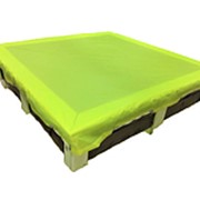 Чехол для песочницы 1400х1400 мм желтый со стяжкой на люверсах фото