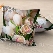 Букет орхидей арт.ТФП3743 (45х45-1шт) фотоподушка (подушка Габардин ТФП) фото