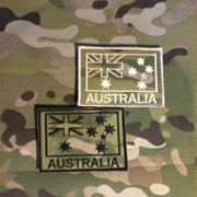 Нашивка "Флаг Австралии" защитного цвета.