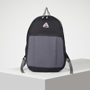 Рюкзак туристический, 35 л, отдел на молнии, наружный карман, цвет чёрный/серый фотография