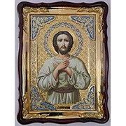 Икона храмовая Алексий в фигурном киоте, с багетом, Человек Божий, 82х114 фото