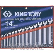Набор комбинированных ключей, 5/16-1-1/4, 14 предметов King Tony 1214SR Код: 1214SR