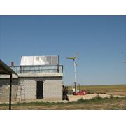 Ветросолнечная электростанция на основе ветрогенератора 2квт и 1000вт. солнечных панелей фото