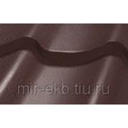 Металлочерепица Монтеррей с покрытием Deep Mat, шоколад, 0,5 мм фото