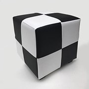 Банкетка шахматы черный/белый (куб) фото