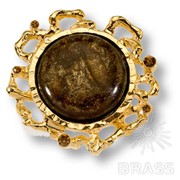 Ручка кнопка Kora эксклюзивная коллекция, глянцевое золото 24 к 09.02.MO19 фото
