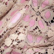 Ткань декоративная Гипюр розового цвета