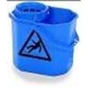 Ведро 12 литров для уборки с решеткой-отжимом (Синее) фото