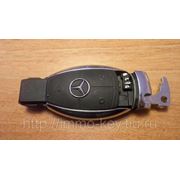 Корпус для Смарт-ключа Mercedes,3 кнопки + вставка + дверной ключ (хром) фотография