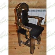 Старенный Кресло с мягкой обивкой, кедр (600*600*1100мм) фотография