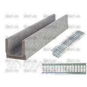 Комплект: бетонный лоток ЛВК 10.16.13,2 DN100 со стальной ячеистой решеткой кл. В125