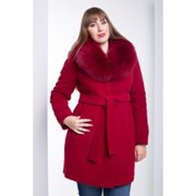 Женское зимнее пальто укороченное с мехом в разных цветах