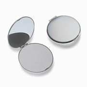 Зеркальце металлическое, круглое для сублимаций фото