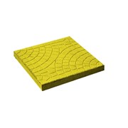Вибролитая тротуарная плитка ПАУТИНКА 300х300х30 (желтая)