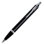 Ручка шариковая Parker IM Core Black CT M, корпус из латуни чёрный матовый/ хром, синие чернила (1931665) фото