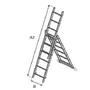 Алюминиевая лестница трёхсекционная Луч АЛ 3x10 фото