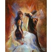 Картина по номерам Скрипач и танцовщица фото