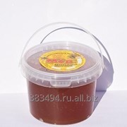 Мёд натуральный цветочный Апитория в пластиковом ведерке фотография