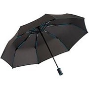 Зонт складной AOC Mini с цветными спицами, бирюзовый фотография