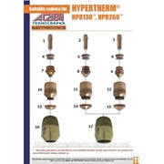 Hypertherm HPR 130 Hypertherm HPR 260 Электрод сопло сменные части для плазменной резки фотография