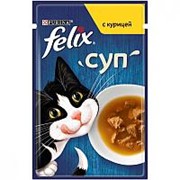 Felix 48г пауч Суп Влажный корм для взрослых кошек Курица фото