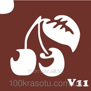 Трафарет № 11 - V - вишенки фото