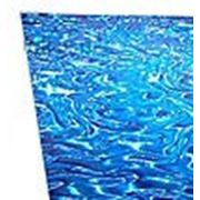 Декоративная панель 3D из ПВХ синяя I рисунок фотография