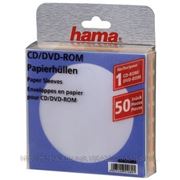 HAMA H-51089 Конверт для CD/DVD бумажные с прозрачным окошком, 50 шт., 5 цветов (арт. H-51089) фото