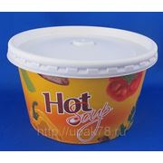 Крышка к контейнеру суповому 500мл “Hot soup“ | для салата | для мороженого | оптом | фото