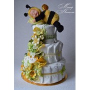 Торт из памперсов Спящая пчелка Анны Геддес