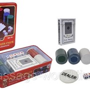 Покерный набор в метал. коробке-100 фото