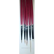 Набор кистей для росписи и дизайна 5шт красная ручка фотография