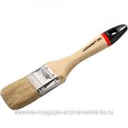 Кисть плоская STAYER “UNIVERSAL-EURO“, светлая натуральная щетина, деревянная ручка,100мм фотография