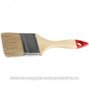 Кисть плоская ЗУБР “УНИВЕРСАЛ-СТАНДАРТ “, натуральная щетина, деревянная ручка, 100мм фотография
