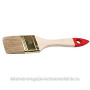 Кисть плоская ТЕВТОН “СТАНДАРТ“, светлая натуральная щетина, деревянная ручка, 63мм фотография