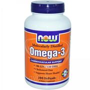 Жиры Now Foods Omega-3 (200 капсул)