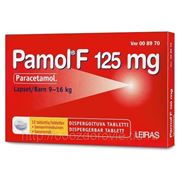 Парацетамол Pamol F 125 мг жаропонижяющее ср-во в табл. фотография