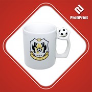 Нанесение на кружку с мячиком фото