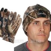 Перчатки и шапка охотничьи Cabela's Camo Polar-Weight Fleece Gloves/Hat Combo