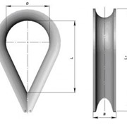 Коуш для стального каната С36