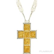 Крест из ювелирного сплава с фрагментарной позолотой 2.10.0184лф-39л фотография