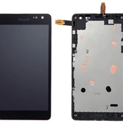 Дисплей для Microsoft 535 Dual (RM-1090) (2c) в сборе с тачскрином (черный) фото
