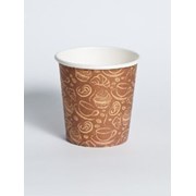 Бумажные одноразовые стаканчики для кофе, коричневые, 110 мл фото