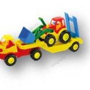 Автотранспортная игрушка Автомобиль с платформой Актив фотография